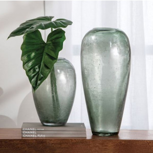 Vaso em Vidro Verde 35cm