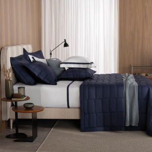 JOGO COLCHA VERBANIA AZUL MARINHO KING 310X280
