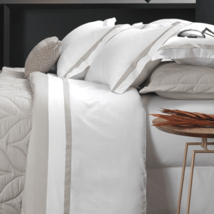 JOGO DE CAMA VERCELLI BRANCO MARMO 240X280 QUEEN